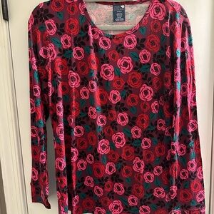 Vibrant Floral Long Sleeve Top